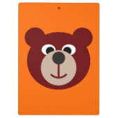 Lächelnder Teddybär + Ihr Text Klemmbrett (Rückseite)