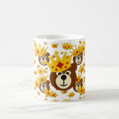 Lächelnder Teddybär mit Krone Kaffeetasse (Mittel)