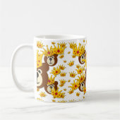 Lächelnder Teddybär mit Krone Kaffeetasse (Links)