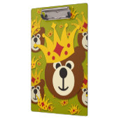 Lächelnder Teddybär mit Krone Klemmbrett (Links)