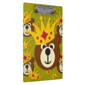 Lächelnder Teddybär mit Krone Klemmbrett (Rechts)