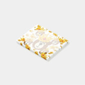 Lächelnder Teddybär mit Krone Post-it Klebezettel (angewinkelt)