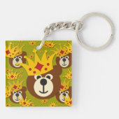 Lächelnder Teddybär Schlüsselanhänger (Rückseite)