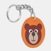 Lächelnder Teddybär Schlüsselanhänger (Vorderseite links)