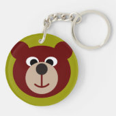 Lächelnder Teddybär Schlüsselanhänger (Rückseite)