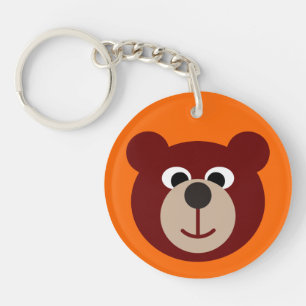 Lächelnder Teddybär Schlüsselanhänger