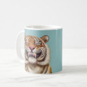 Lächelnder Tiger Kaffeetasse (Vorderseite Links)
