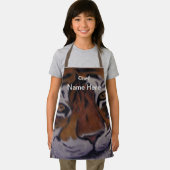 Lächelnder Tiger Kochen Koch (Name hier) Kinder Sc Schürze (Insitu)