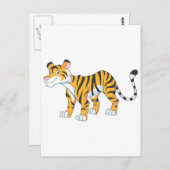 Lächelnder Tiger Postkarte (Vorne/Hinten)