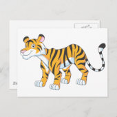 Lächelnder Tiger Postkarte (Vorne/Hinten)