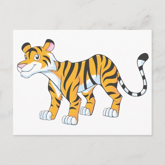 Lächelnder Tiger Postkarte (Vorderseite)