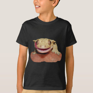 Lächelnder und leckender Gecko mit Haube T-Shirt