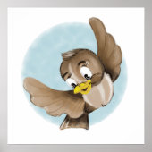 Lächelnder Vogel Poster (Vorne)