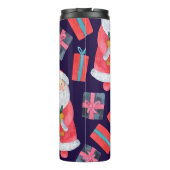 Lächelnder Weihnachtsmann, Aquarell Weihnachten Na Thermosbecher (Rückseite)