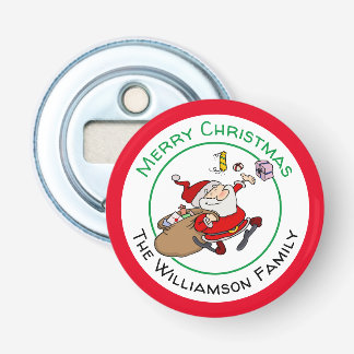 Lächelnder Weihnachtsmann Weihnachtsgeschenk Flaschenöffner