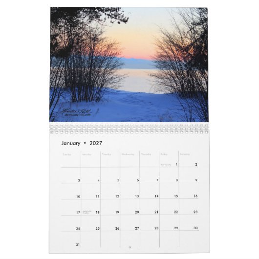 Lächelnder Wolf-Fotografie-Kalender Kalender (Jan 2027)