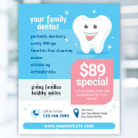 Lächelnder Zahn Dental Flyer<br><div class="desc">Ein lächelnder Zahn und ein glückliches Design ideal für Zahnärzte und Kieferorthopäden, die sich um Kinder und Familien kümmern.</div>
