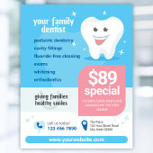 Lächelnder Zahn Dental Flyer