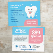 Lächelnder Zahn Dental Flyer