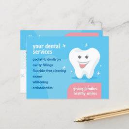 Lächelnder Zahn Dental Flyer Postkarte