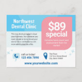 Lächelnder Zahn Dental Flyer Postkarte (Rückseite)