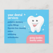Lächelnder Zahn Dental Flyer Postkarte (Vorderseite)