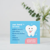 Lächelnder Zahn Dental Flyer Postkarte (Stehend Vorderseite)