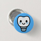 Lächelnder Zahnersatz Button (Vorne & Hinten)