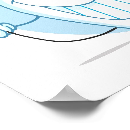 Lächelnder Zeltkartoon-Charakter wird immer glühen Poster (Ecke)