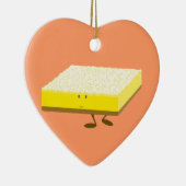 Lächelnder Zitronen-Barcharakter Keramikornament (Rechts)