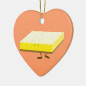 Lächelnder Zitronen-Barcharakter Keramikornament (Links)