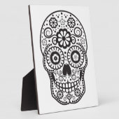 Lächelnder Zuckerschädel Fotoplatte (Seite)