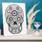 Lächelnder Zuckerschädel Fotoplatte (Seite)