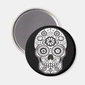 Lächelnder Zuckerschädel Magnet (Vorderseite/Rückseite)