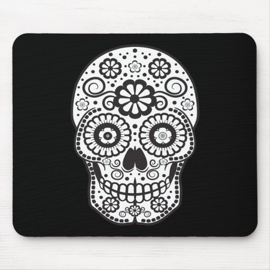 Lächelnder Zuckerschädel Mousepad (Vorne)