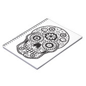 Lächelnder Zuckerschädel Notizblock (Linke Seite)