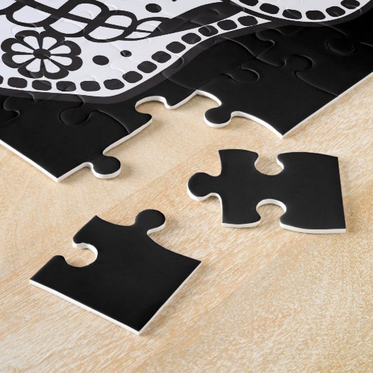 Lächelnder Zuckerschädel Puzzle (Seite)