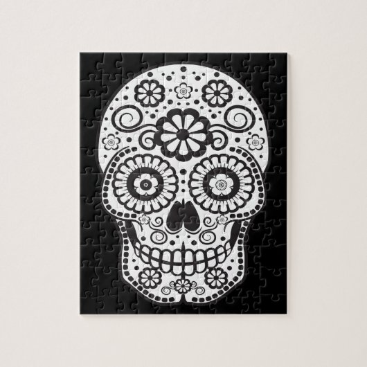 Lächelnder Zuckerschädel Puzzle (Vertikal)