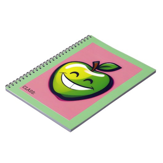 Lächelndes Apfel Notizblock (Linke Seite)