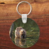 Lächelndes Biber Schlüsselanhänger (Vorderseite)