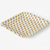 Lächelndes BienenBaby-Duschpapier Pappteller (Gewinkelt)