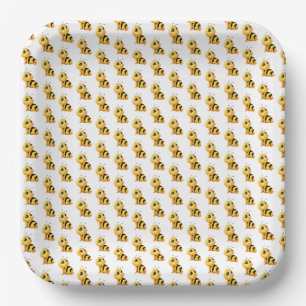Lächelndes BienenBaby-Duschpapier Pappteller