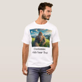 Lächelndes Bigfoot Playing Field T-Shirt (Vorne ganz)