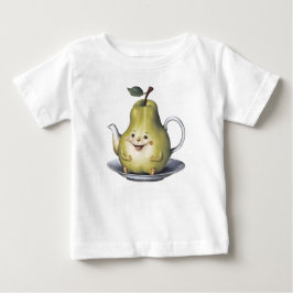 Lächelndes Birnentepot Baby T-shirt