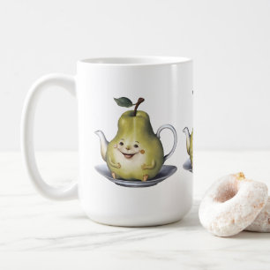 Lächelndes Birnentepot Kaffeetasse
