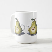 Lächelndes Birnentepot Kaffeetasse (Vorderseite Links)