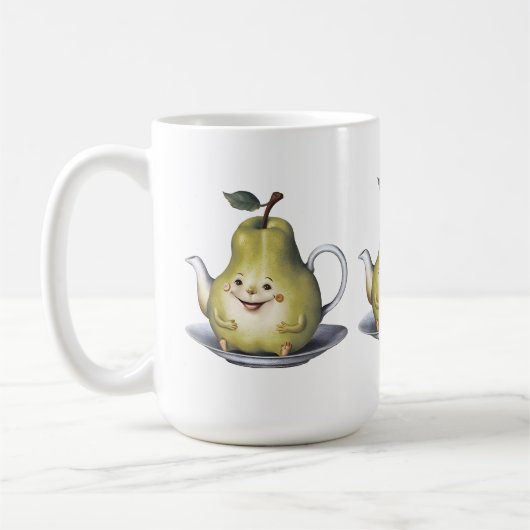 Lächelndes Birnentepot Kaffeetasse (Links)