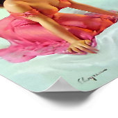 Lächelndes Button nach oben Poster (Ecke)