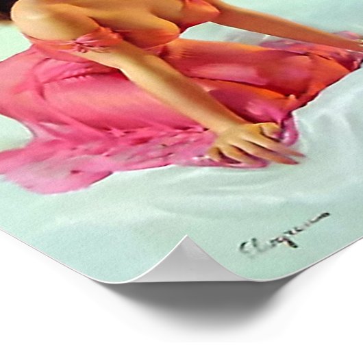 Lächelndes Button nach oben Poster (Ecke)