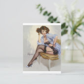 Lächelndes Button nach oben Postkarte (Stehend Vorderseite)